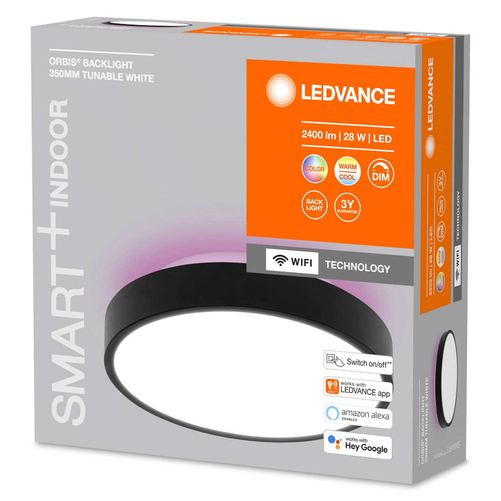 LEDVANCE SMART+ WiFi Orbis Backlight schwarz Ø35cm von LEDVANCE SMART+