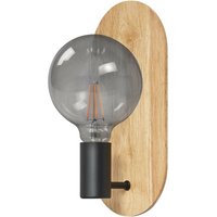 Ledvance - decor Wood Wall Wandleuchte, schwarz, mit E27 Sockel für den einfachen Austausch des Leuchtmittels, kann mit einfacher oder smarter Lampe von LEDVANCE