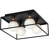 LEDVANCE Badezimmer-Deckenleuchte Square 756960 schwarz weiß Metall Glas B/H/L: ca. 35x15,5x35 cm von LEDVANCE