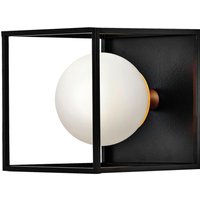 LEDVANCE Badezimmer-Wandleuchte Square 756908 schwarz weiß Metall Glas B/H/L: ca. 15x17,5x15 cm G9 von LEDVANCE