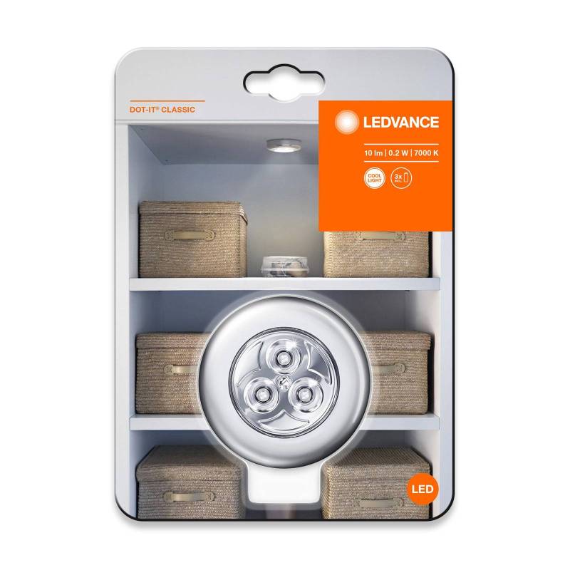 LEDVANCE DOT-it classic LED-Leuchte silber LEDVANCE DOT-it classic LED-Leuchte silber von LEDVANCE