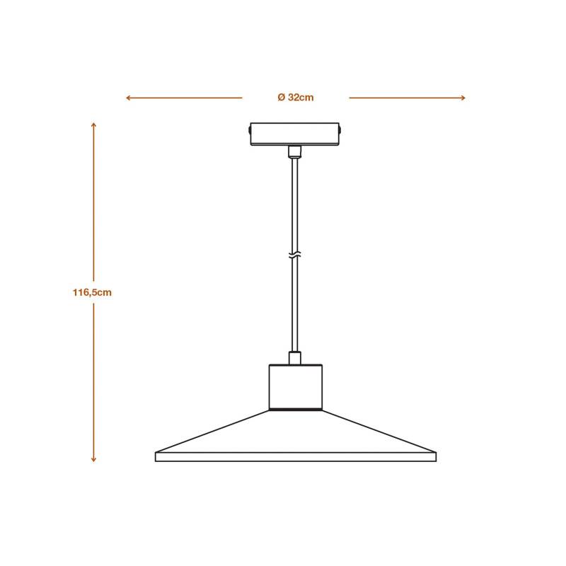 LEDVANCE Hängeleuchte Concrete Wood, Ø 32 cm, Beton, grau von LEDVANCE
