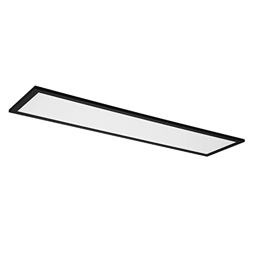 LEDVANCE LED Deckenleuchte schwarz, 30W, 1700LM, 3000-6500K, 100x25 cm, Wandleuchte dimmbar, RGB Technologie, Smart+ Planon, steuerbar über App oder Sprachassistenten wie Alexa oder Google, von LEDVANCE