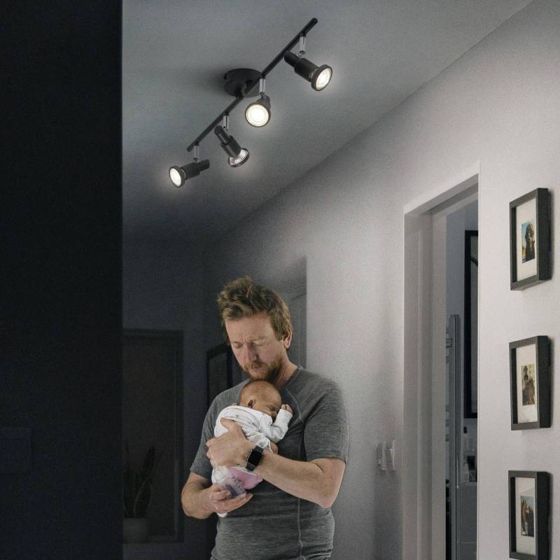 LEDVANCE LED-Deckenstrahler Spot GU10, vierflammig, schwarz von LEDVANCE
