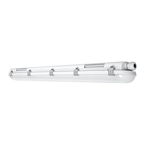 LEDVANCE Feuchtraumleuchte LED: für Decke/Wand, DAMP PROOF VALUE, 20 W, 220…240 V, Ausstrahlungswinkel: 115, Cool White, 4000 K, Gehäusematerial: Polycarbonat (PC), IP65, 1-er-Pack von LEDVANCE