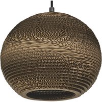 Ledvance - Pendelleuchte Decor Cardboard Ball braun aus Wellpappe, leicht, E27, 260 mm Durchmesser, Leuchtenschirm aus recyceltem Material, Ledvance - Pendelleuchte Decor Cardboard Ball braun aus Wellpappe, leicht, E27, 260 mm Durchmesser, Leuchtenschirm aus recyceltem Material, von LEDVANCE