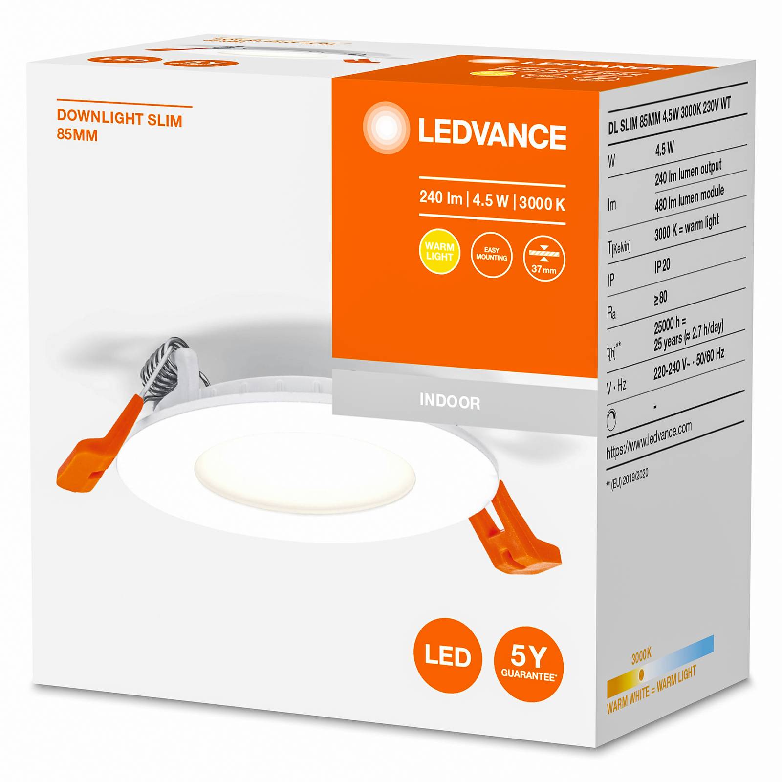 LEDVANCE Recess Slim LED-Einbaulampe Ø8,5cm 3000K von LEDVANCE