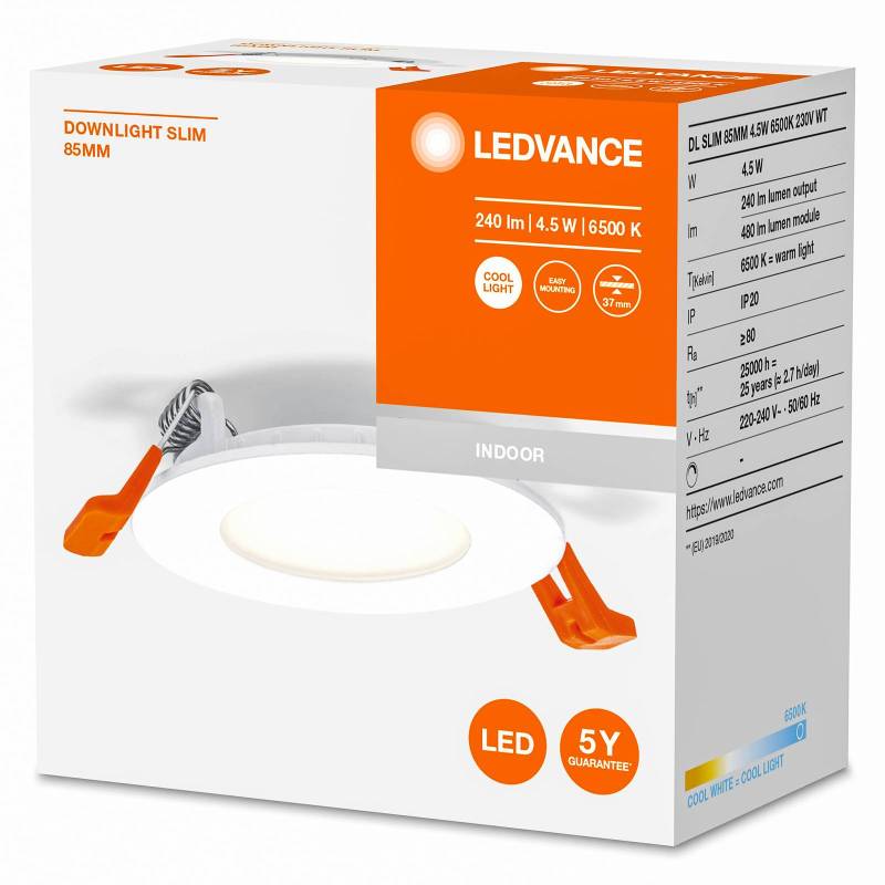 LEDVANCE Recess Slim LED-Einbaulampe Ø8,5cm 6500K von LEDVANCE