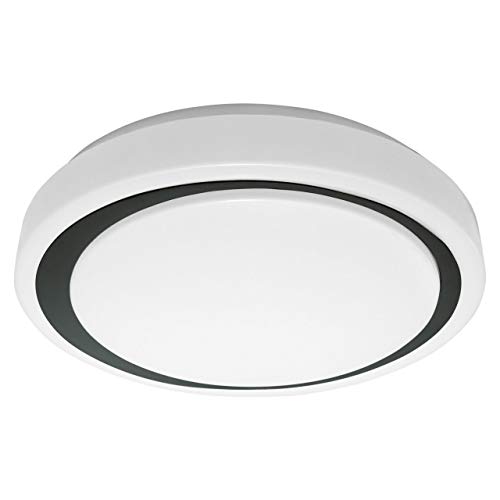 LEDVANCE Smarte LED Wand-und Deckenleuchte für Innen mit WiFi Technologie, Lichtfarbe änderbar (3000K-6500K), Schwarz, 380mm, Kompatibel mit Google und Alexa Voice Control, SMART+ WIFI ORBIS MOON von LEDVANCE