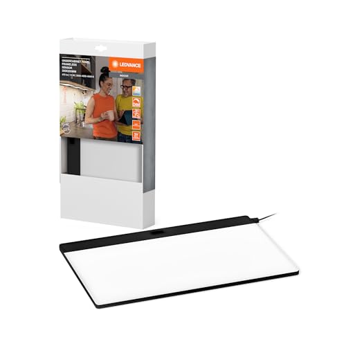 LEDVANCE Unterschrankpaneel, rahmenlos, 30x20cm, CCT dimmbar, 7.5 W, 450 lm, 3000/4000/6500 K, warmweiß/kaltweiß/Tageslicht, CCT dimmbar, schwarz, Kunststoff (PC), IP20 von LEDVANCE