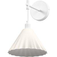 LEDVANCE weiße Dekor Pulp Wandleuchte aus Metall und Pappmaché, E14, 218 mm lang, Lampenschirm aus recyceltem Material, nachhaltig dank von LEDVANCE