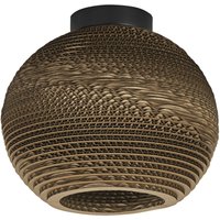Ledvance - Deckenleuchte Decor Cardboard Ball braun aus Wellpappe, leicht, E27, 260 mm Durchmesser, Leuchtenschirm aus recyceltem Material, von LEDVANCE