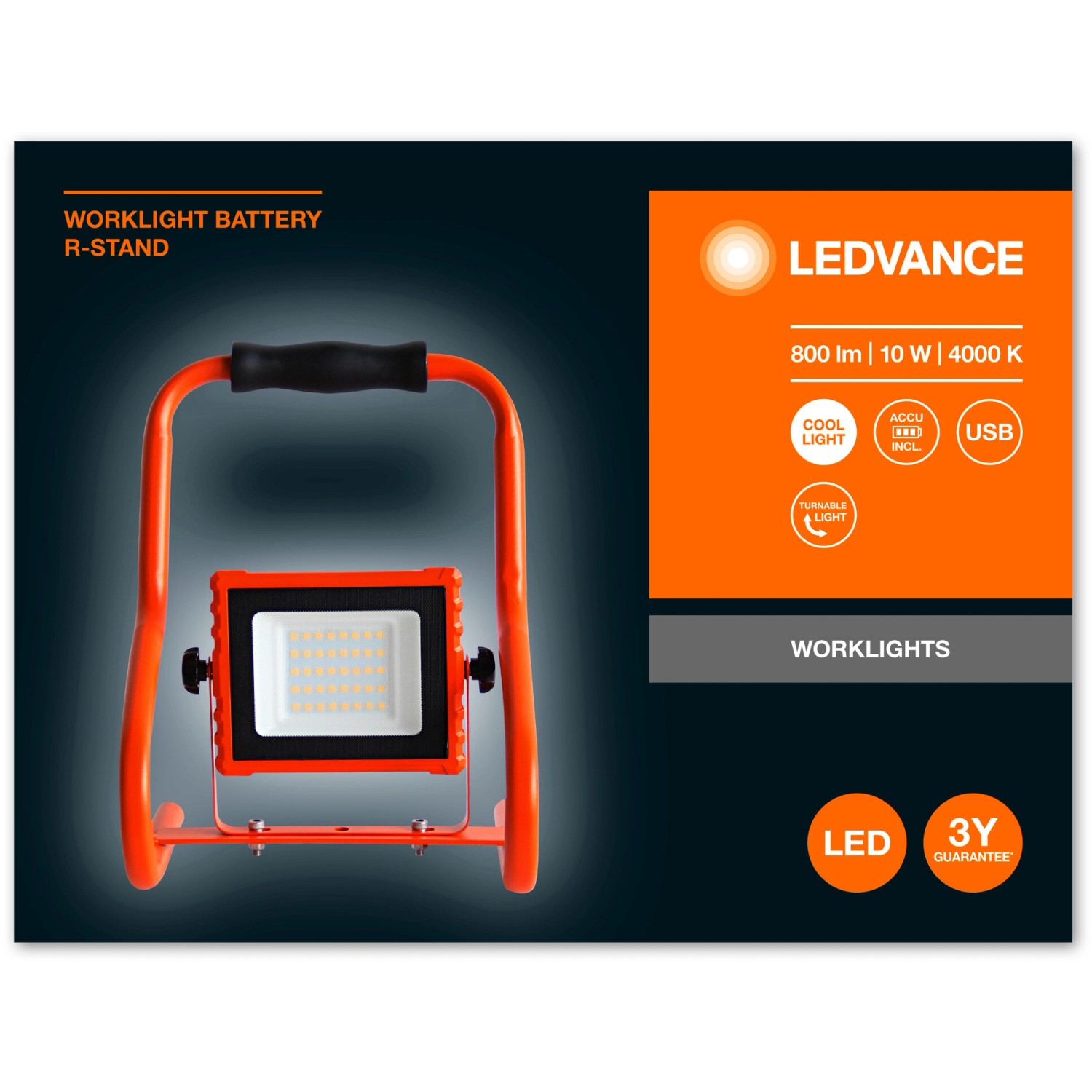 Ledvance LED-Arbeitslicht Worklight mit Batterie 10 W Ledvance LED-Arbeitslicht Worklight mit Batterie 10 W von LEDVANCE