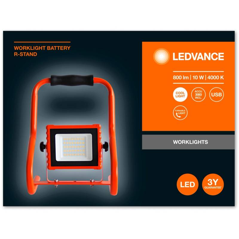 Ledvance LED-Arbeitslicht Worklight mit Batterie 10 W Ledvance LED-Arbeitslicht Worklight mit Batterie 10 W von LEDVANCE