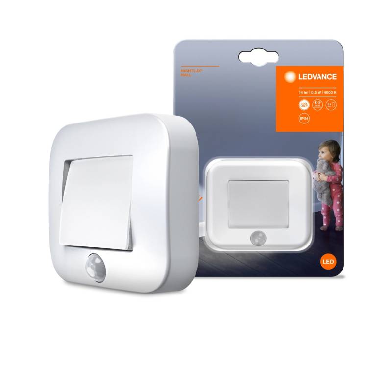 Ledvance LED-Leuchte Nightlux Hall 8,4 cm x 7,3 cm x 2,2 cm Weiß von LEDVANCE