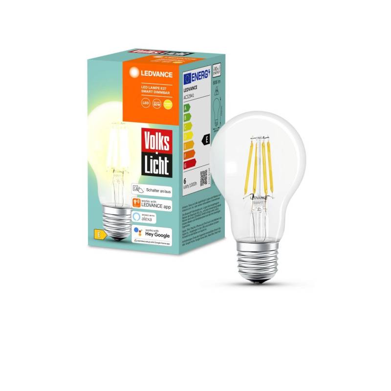 Ledvance Smart+ LED Leuchtmittel E27 Filament 6 W von LEDVANCE