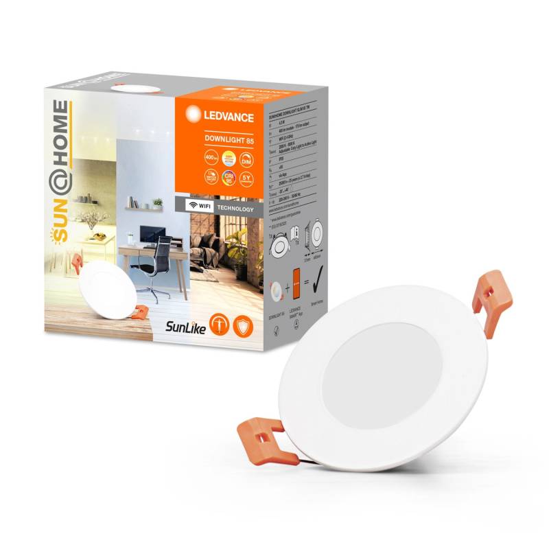 Ledvance LED Spot Downlight Slim Sun@Home Smart+ Weiß Ø 8,5 cm von LEDVANCE