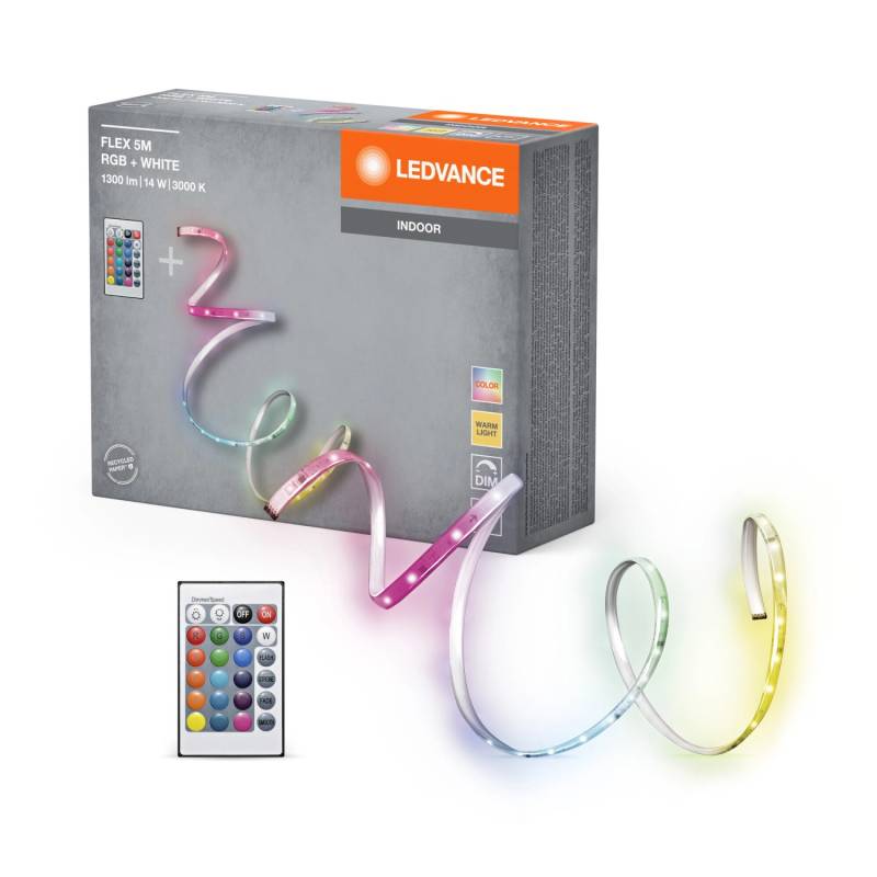 Ledvance LED-Strip Flex mit Fernbedienung 14 W 1.300 lm RGB 500 cm von LEDVANCE