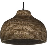 Pendelleuchte Decor Cardboard Hat braun aus Wellpappe, leicht, E27, 360 mm Durchmesser, Leuchtenschirm aus recyceltem Material, nachhaltig durch von LEDVANCE