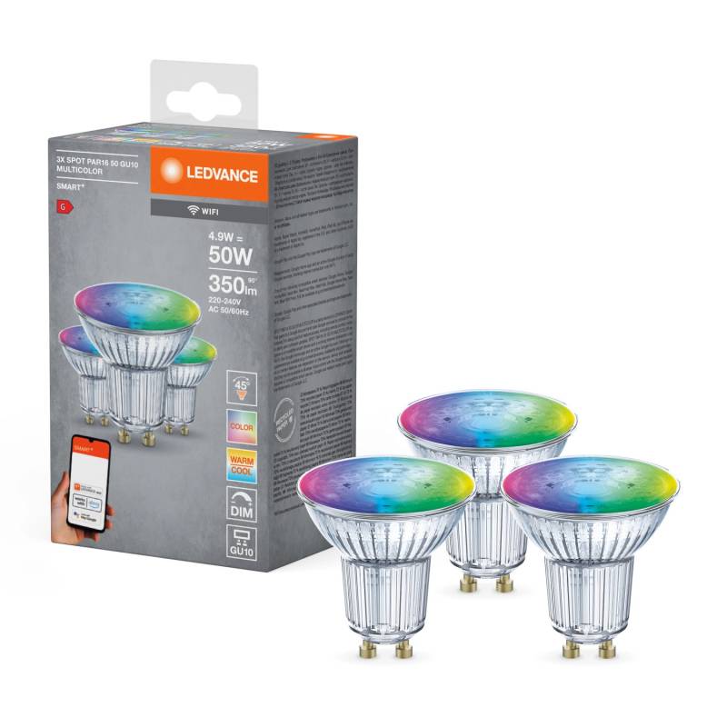 Ledvance Smart+ Leuchtmittel Wifi Reflektor RGBW GU10/4,9 W Weiß von LEDVANCE