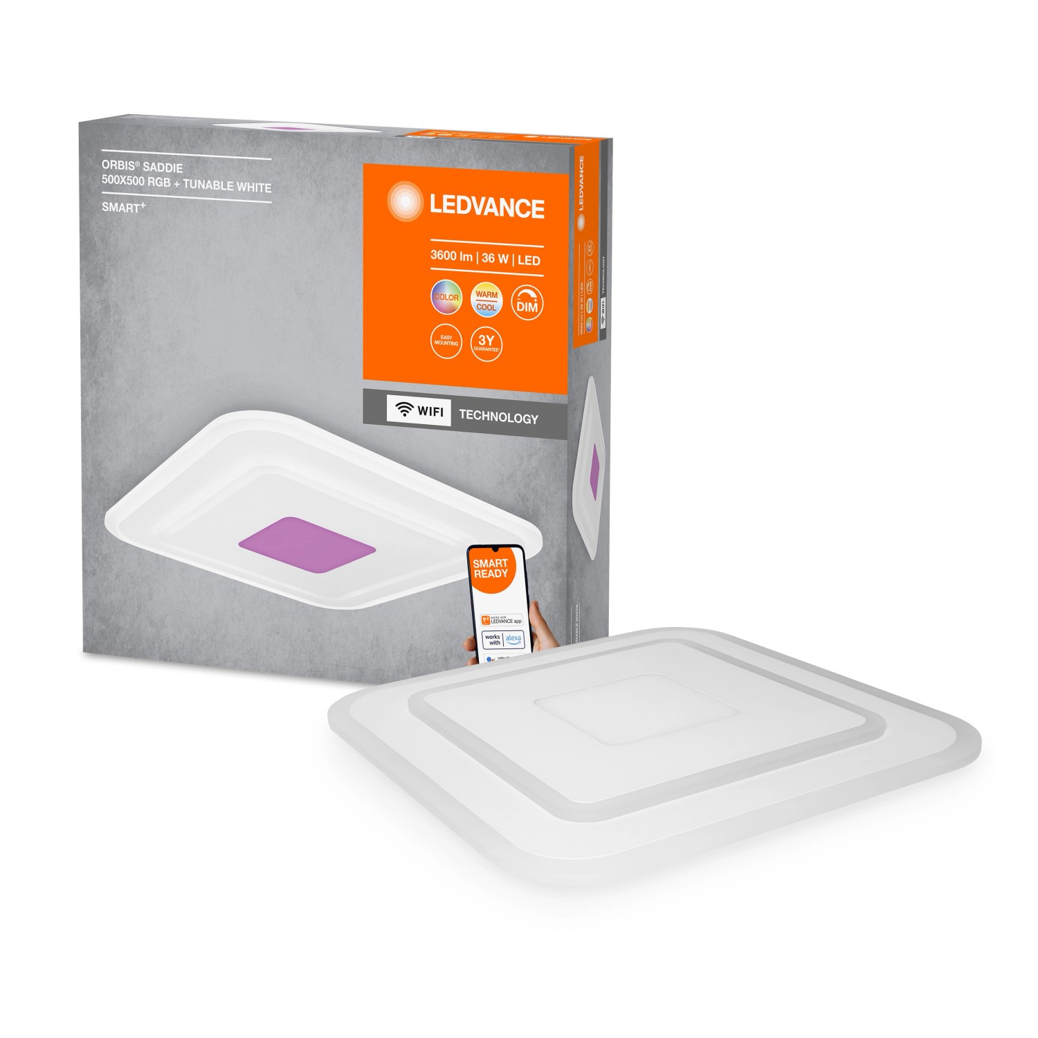Ledvance Smart+ WiFi Deckenleuchte Orbis Saddie 50 cm Tunable White von LEDVANCE