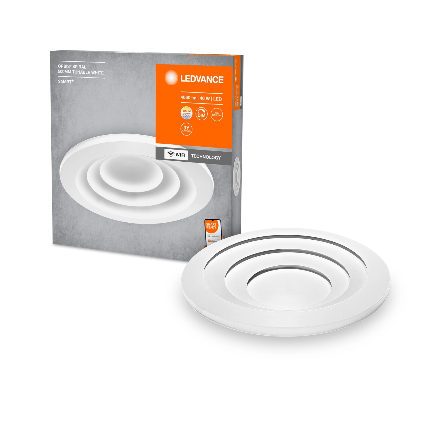 Ledvance Smart+ WiFi Deckenleuchte Orbis Spiral Ø 50 cm Tunable White von LEDVANCE