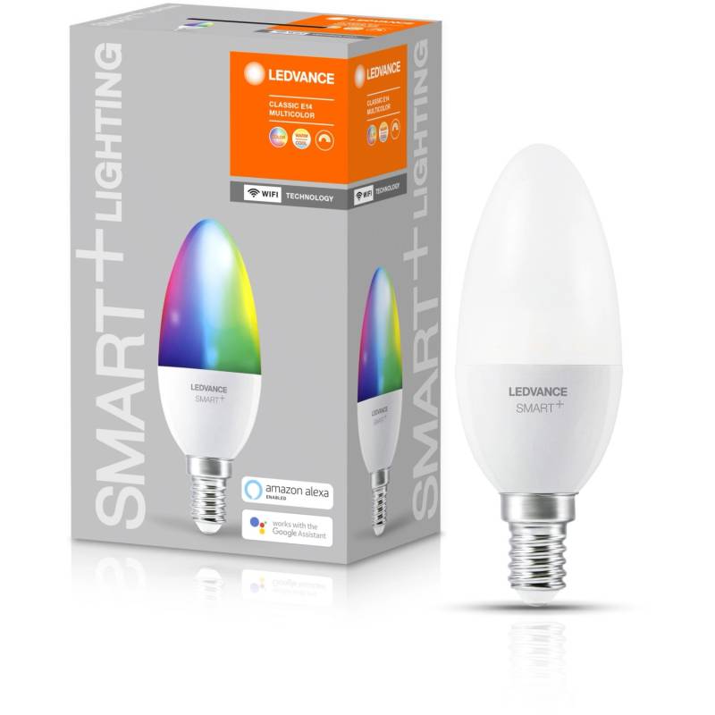 Ledvance Smart+ WiFi LED-Lampe Kerzenform E14/6,5W 470lm RGBW Farbwechsel von LEDVANCE