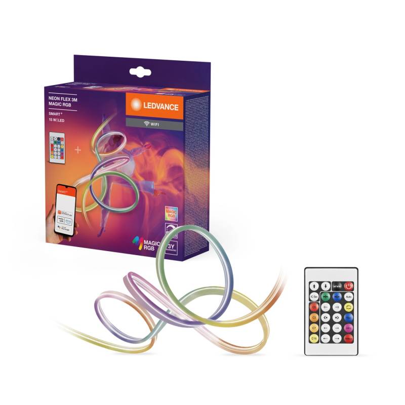 Ledvance Smart LED-Streifen Neon Flex inkl. Fernbedienung WiFi Magic RGB 300 cm Ledvance Smart LED-Streifen Neon Flex inkl. Fernbedienung WiFi Magic RGB 300 cm von LEDVANCE