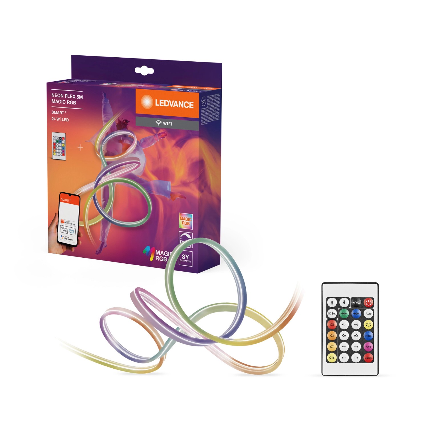 Ledvance Smart LED-Streifen Neon Flex inkl. Fernbedienung WiFi Magic RGB 500 cm Ledvance Smart LED-Streifen Neon Flex inkl. Fernbedienung WiFi Magic RGB 500 cm von LEDVANCE