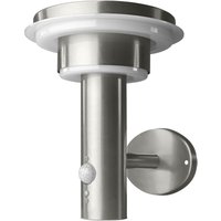 Ledvance - Wandleuchte für Aussenanwendung endura style Solar Sensor wall Double Circle warmweiss 6W Edelstahl mit Bewegungs- & Tageslichtsensor von LEDVANCE