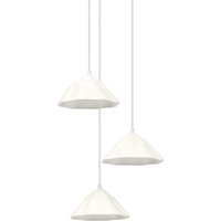 Ledvance - weiße 3-flammige Dekor Lotusblatt Metall- und Pappmaché-Hängelampe, E14, 1562 mm Länge, Lampenschirm aus recyceltem Material, nachhaltig von LEDVANCE