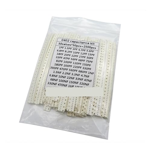 0402 SMD Ceramic Capacitor Assorted Kit 1pF~10uF 50values*50PCS=2500PCS Chip Ceramic Capacitor Capacitance Meters von LEDVXFSVY