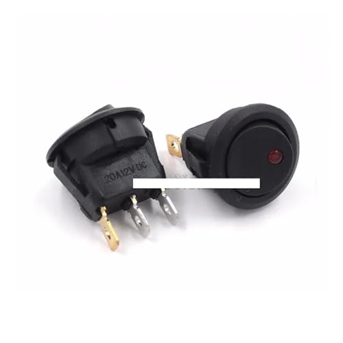 100Pcs 23mm 12V Red Led Round Rocker Switch Led Dot Light 3 pins ON-OFF LED illuminated Car Dashboard Toggle SPST Switch 100Pcs 23mm 12V Red Led Round Rocker Switch Led Dot Light 3 pins ON-OFF LED illuminated Car Dashboard Toggle SPST Switch von LEDVXFSVY