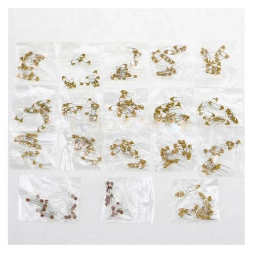 360pcs 18Valuesx20Pcs Capacitor Pack 5pF~820pF 50V Multilayer Ceramic Capacitors Assortment Kit Capacitance Meters von LEDVXFSVY
