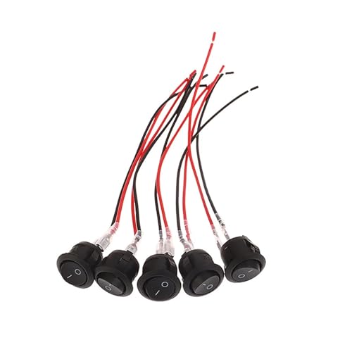 5Pcs Round Rocker Switch ON Off SPST Toggle Switch 12V For Car Automotive RV 2 Pin Switch Rocker Switch With Wire 5Pcs Round Rocker Switch ON Off SPST Toggle Switch 12V For Car Automotive RV 2 Pin Switch Rocker Switch With Wire von LEDVXFSVY
