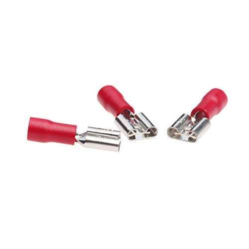 LEDVXFSVY 100Pcs/set 6mm Female Terminals Quick Spade Wire Connector 22-18AWG Insulated Electrical Crimp Terminals Set Quick Disconnects LEDVXFSVY 100Pcs/set 6mm Female Terminals Quick Spade Wire Connector 22-18AWG Insulated Electrical Crimp Terminals Set Quick Disconnects von LEDVXFSVY