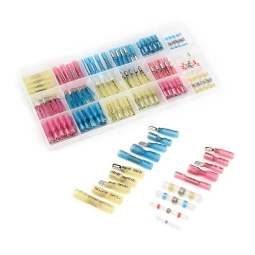 LEDVXFSVY 150PCS Insulated Terminators Cable Wire Terminals Solder Sleeve Assorted Butt Heat Shrink Connectors Kit von LEDVXFSVY