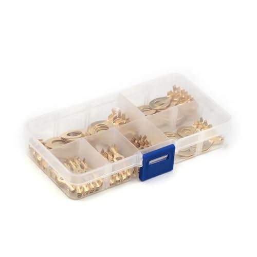 LEDVXFSVY 150PCS Ring Lugs Ring Eyes Copper Crimp Cable Connector Non-Insulated M3/M4/M5/M6/M8/M10 Assortment Kit with Box LEDVXFSVY 150PCS Ring Lugs Ring Eyes Copper Crimp Cable Connector Non-Insulated M3/M4/M5/M6/M8/M10 Assortment Kit with Box von LEDVXFSVY