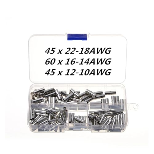LEDVXFSVY 150Pcs Tin-Coated Copper Material Uninsulated Terminal Bootlace Ferrules Cord End Electrical Cable Crimp Connector AWG 22-10 LEDVXFSVY 150Pcs Tin-Coated Copper Material Uninsulated Terminal Bootlace Ferrules Cord End Electrical Cable Crimp Connector AWG 22-10 von LEDVXFSVY