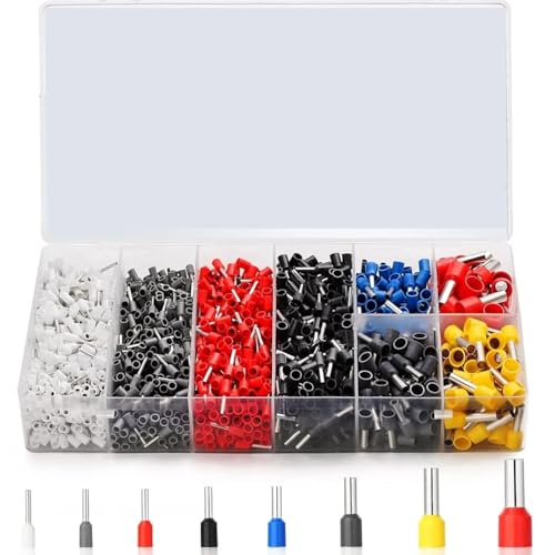LEDVXFSVY 1800pcs Insulated Ferrules Terminal Block Cord End Wire Connector Electrical Crimp Terminator Cold Pressed Terminal LEDVXFSVY 1800pcs Insulated Ferrules Terminal Block Cord End Wire Connector Electrical Crimp Terminator Cold Pressed Terminal von LEDVXFSVY