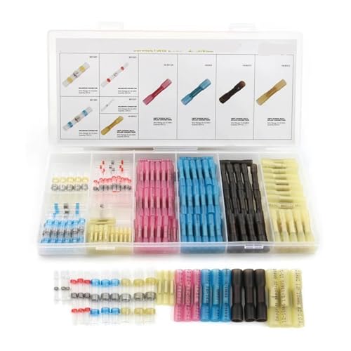 LEDVXFSVY 200pcs Assorted Terminators Heat Shrink Butt Splice Soldering Set Fullly Insulated Waterproof Crimp Terminal with Box LEDVXFSVY 200pcs Assorted Terminators Heat Shrink Butt Splice Soldering Set Fullly Insulated Waterproof Crimp Terminal with Box von LEDVXFSVY