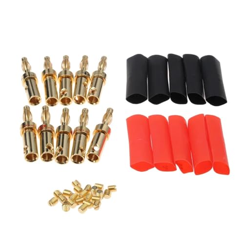 LEDVXFSVY 20PCS Wire Pin Connectors 3.8-4.6mm Copper Gold Plated Speaker Cable Wire Connector LEDVXFSVY 20PCS Wire Pin Connectors 3.8-4.6mm Copper Gold Plated Speaker Cable Wire Connector von LEDVXFSVY