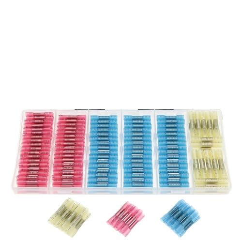 LEDVXFSVY 240Pcs Solder Seal Wire Connectors Kit, Heat Shrinkable Butt Connectors Waterproof and Insulated Electrical Wire LEDVXFSVY 240Pcs Solder Seal Wire Connectors Kit, Heat Shrinkable Butt Connectors Waterproof and Insulated Electrical Wire von LEDVXFSVY