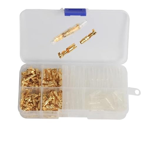 LEDVXFSVY 240pcs 4mm Male Female Terminals Connector Electrical Wire Crimp Connector with Insulation Sheath for Car Auto Motorcycle LEDVXFSVY 240pcs 4mm Male Female Terminals Connector Electrical Wire Crimp Connector with Insulation Sheath for Car Auto Motorcycle von LEDVXFSVY