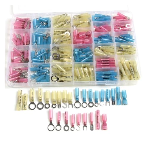 LEDVXFSVY 270PCS Shrinkable Terminator Heat Shrink Wire Connectors Insulated Spade Ring Fork Butt Terminals Kit 0.4-6.0mm2 LEDVXFSVY 270PCS Shrinkable Terminator Heat Shrink Wire Connectors Insulated Spade Ring Fork Butt Terminals Kit 0.4-6.0mm2 von LEDVXFSVY