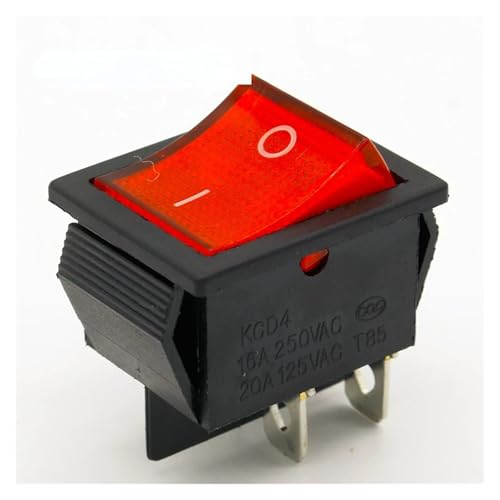 LEDVXFSVY 2Pcs/Lot Red 4 Pin Light On/Off Boat Button Switch 250V 16A AC AMP 125V/20A LEDVXFSVY 2Pcs/Lot Red 4 Pin Light On/Off Boat Button Switch 250V 16A AC AMP 125V/20A von LEDVXFSVY