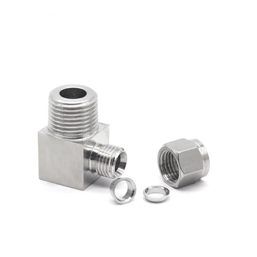 LEDVXFSVY 2Pcs 1/2" BSPT Male Thread x 12MM Double Ferrule Tube Compression Elbow Fitting Male Thread Connector PT Stainless Steel 304 LEDVXFSVY 2Pcs 1/2" BSPT Male Thread x 12MM Double Ferrule Tube Compression Elbow Fitting Male Thread Connector PT Stainless Steel 304 von LEDVXFSVY
