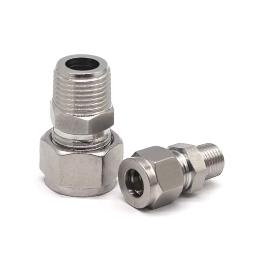 LEDVXFSVY 2Pcs 1/8" NPT x 3MM Double Ferrule Tube Compression Fitting Male Thread Connector NPT Stainless Steel 304 LEDVXFSVY 2Pcs 1/8" NPT x 3MM Double Ferrule Tube Compression Fitting Male Thread Connector NPT Stainless Steel 304 von LEDVXFSVY
