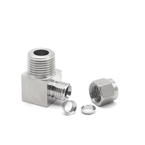 LEDVXFSVY 2Pcs 3/8" BSPT Male Thread x 8MM Double Ferrule Tube Compression Elbow Fitting Male Thread Connector PT Stainless Steel 304 LEDVXFSVY 2Pcs 3/8" BSPT Male Thread x 8MM Double Ferrule Tube Compression Elbow Fitting Male Thread Connector PT Stainless Steel 304 von LEDVXFSVY