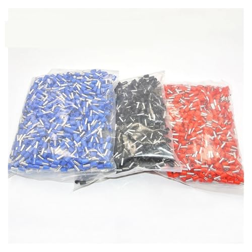 LEDVXFSVY 3000pcs E2508 Red Blue Black 14 AWG 2.5mm2 Insulated Cord End Terminal Wire Ferrules LEDVXFSVY 3000pcs E2508 Red Blue Black 14 AWG 2.5mm2 Insulated Cord End Terminal Wire Ferrules von LEDVXFSVY